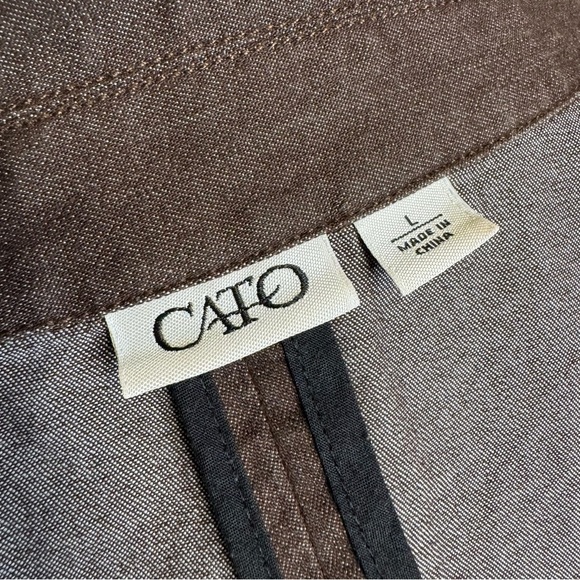 Cato Brown Blazer with Cropped Length and Notched Lapel - Picture 11 of 13